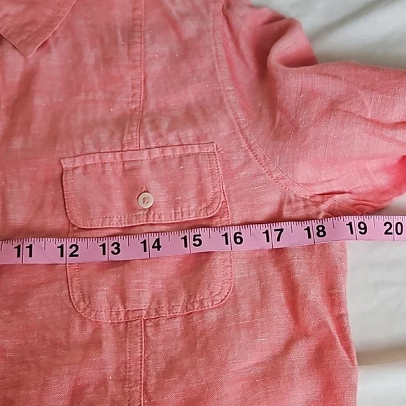 Banana Republic Soft Wash Shirt Linen Blend Medium VGUC - Picture 4 of 10